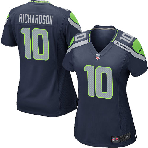 Women's Game Paul Richardson Nike Jersey Navy Blue Home - #10 NFL Seattle Seahawks